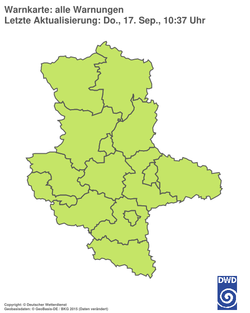 Aktuelle Warnkarte: Sachsen-Anhalt