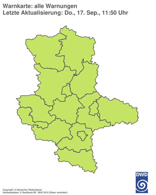 Aktuelle Warnkarte: Sachsen-Anhalt