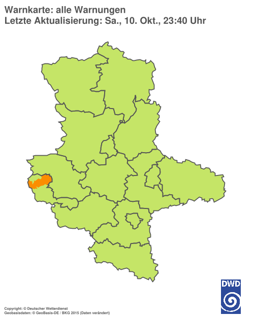 Aktuelle Warnkarte: Sachsen-Anhalt