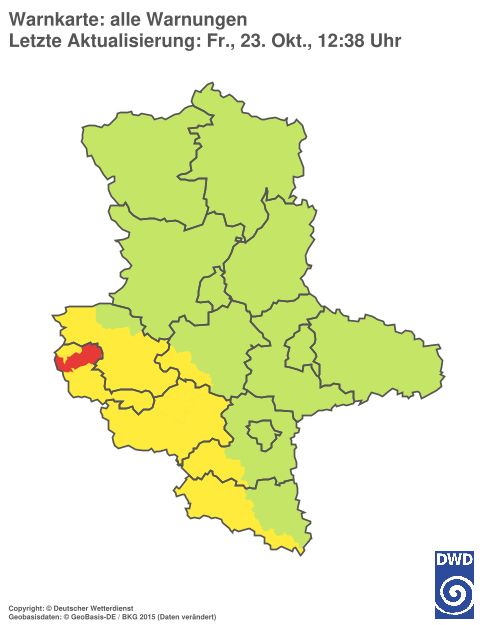 Aktuelle Warnkarte: Sachsen-Anhalt