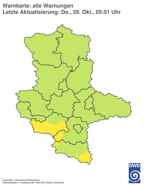 Aktuelle Warnkarte: Sachsen-Anhalt