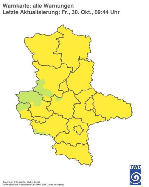 Aktuelle Warnkarte: Sachsen-Anhalt